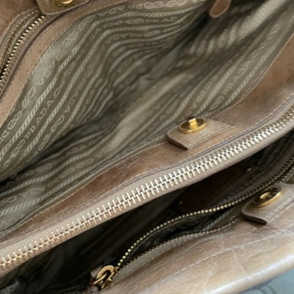Prada Tan Leather Handbag - Picture 5 of 9